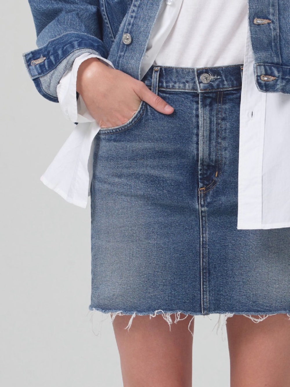 Citizens Of Humanity Beatnik Denim Mini Skirt